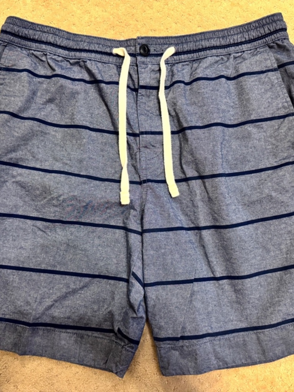 Tommy Hilfiger Swim Trunks Large Blue Striped Men Bathing Suit